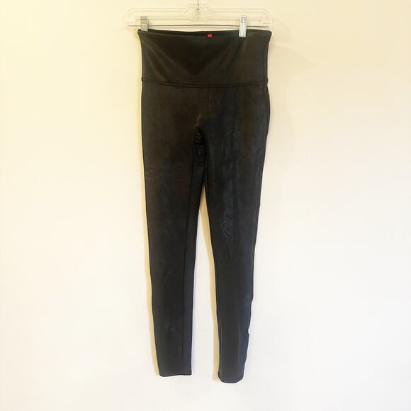 Spanx Women's Faux Leather Leggings sz M Black Spanx Leggings - Picture 3 of 6